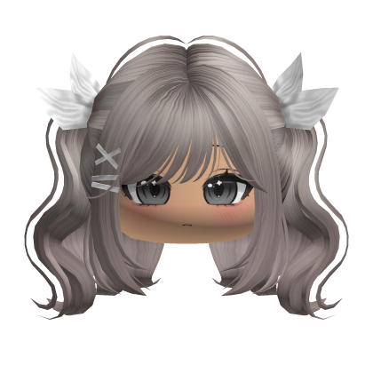 Ash Cute Wavy Pigtails w/ Cute Face Roblox item