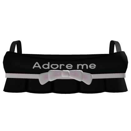 ♡꒱ cutesi pink & black adore me top with bow Roblox item