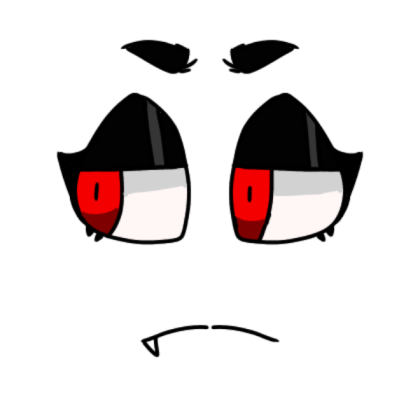 Gender-neutral Anime Face - Cute Vampire Roblox decal