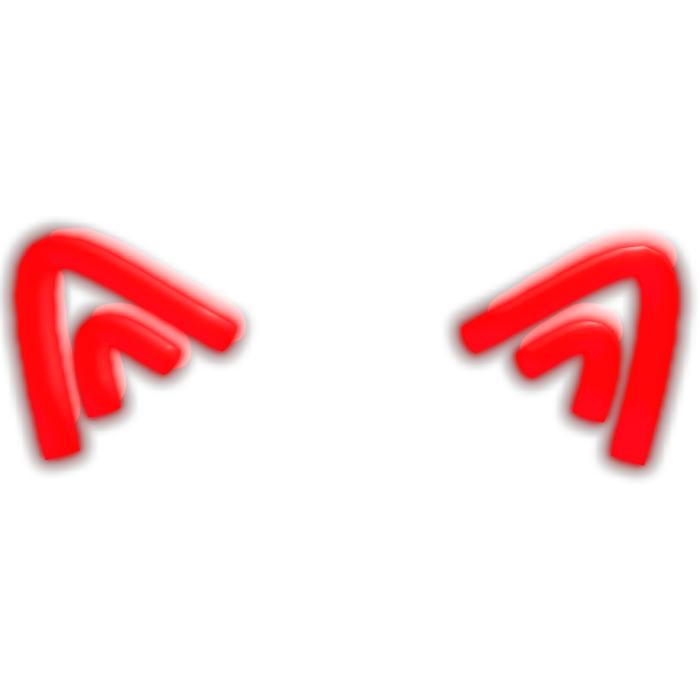 Glowing Cat Ears Red (Emissive)