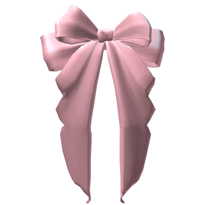 Big Hair Bow Pastel Pink Basic Ribbon Head Cutesy Roblox item