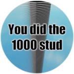 You did the 1000 stud wallhop!