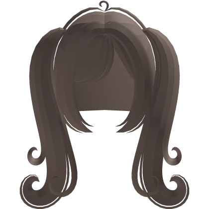 ♡ cute swirly curly pigtails in chai brown Roblox item