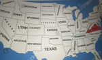 THE USA ( ignore the red on Virginia) CHRISTMAS