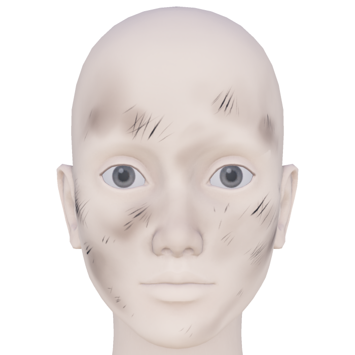 Anime Dirt & Scrapes Face
