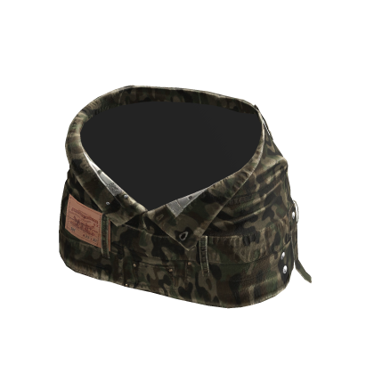 Unzipped Denim Mini Skirt (Camo) thumbnail