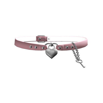 Pink Heart Lock Choker