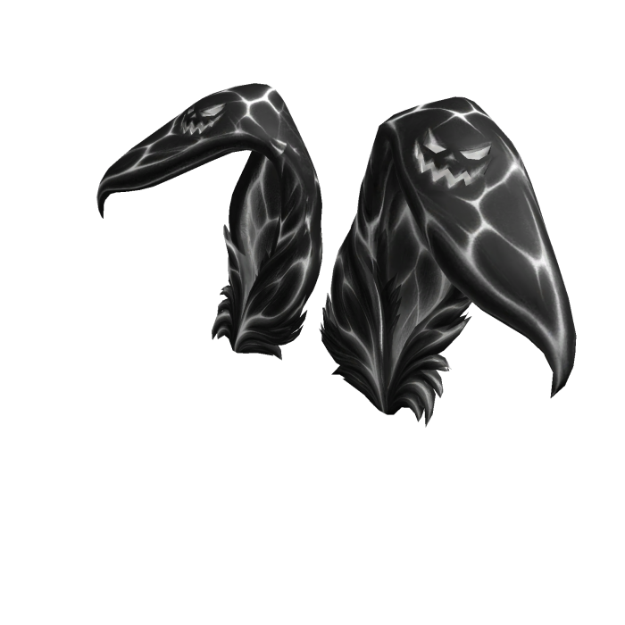 Bunny Ears Pumpkin Black Halloween 