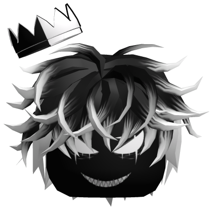 Cursed Shadow King Hair w Crown (Demon Anime)