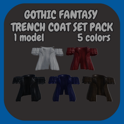 [R15/R6] Gothic fantasy trench coat set