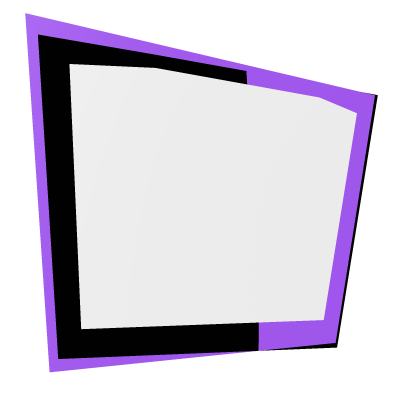 Purple & black digital blocky bunny tail