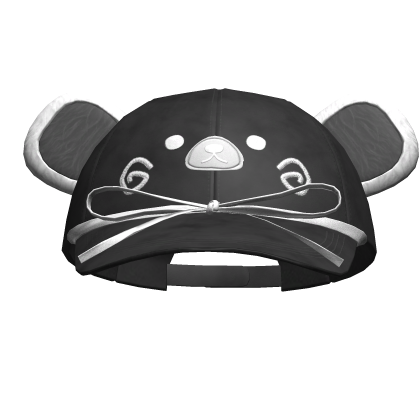 Kawaii Bear Cap W/ Bow Black7White