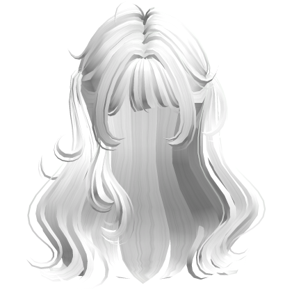 ♡ Cute Girl Long Pigtails Hair (White) Roblox item