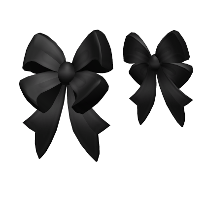 Soft Cutesy Hair Bows in Black Roblox item