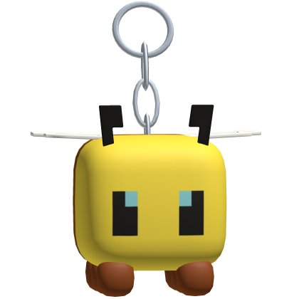 Pixel Bee Keychain
