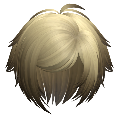 dirty blonde wispy anime side swept bob Roblox item