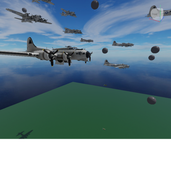 British Planes Over Enemy Airbase