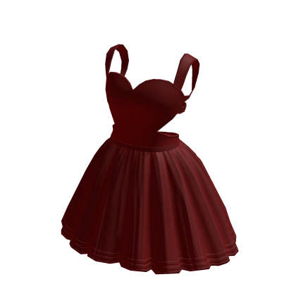 ♾️ Red Pleated valentines day heart dress thumbnail