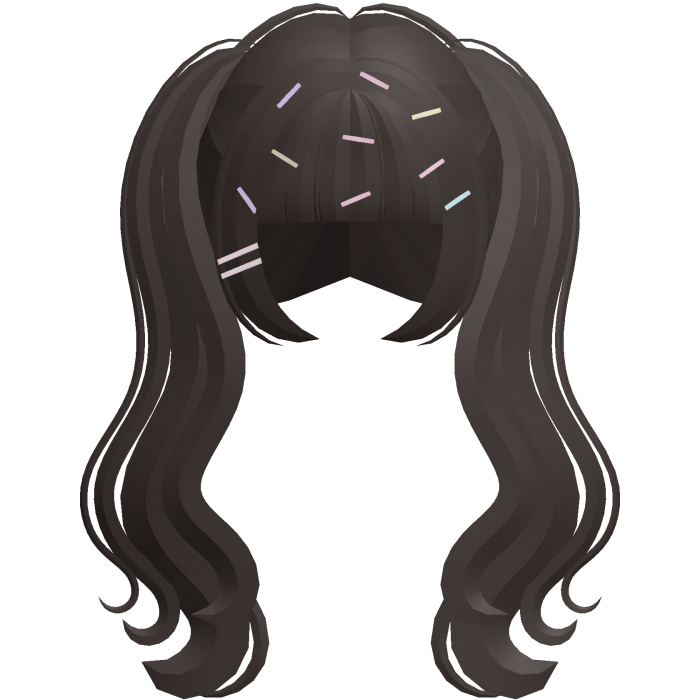꒰ ୨୧ ꒱ sprinkle flowy pigtails in dark brown