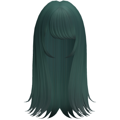 Long Straight Vampire Goth Emo Hair (Teal) Roblox item