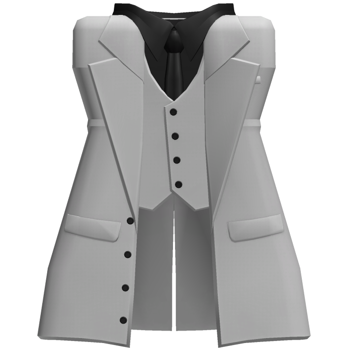 White Long coat with Black Suit | Vest, R6 Girl