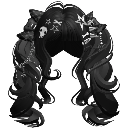 ♡ Scene Fluffy Gyaru Pigtails (Black)