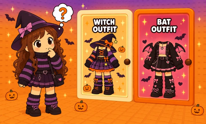 Halloween Outfit Tower! [Would you Rather] 🎃 thumbnail 2