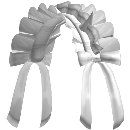 cute white ruffled maid headdress w horns
