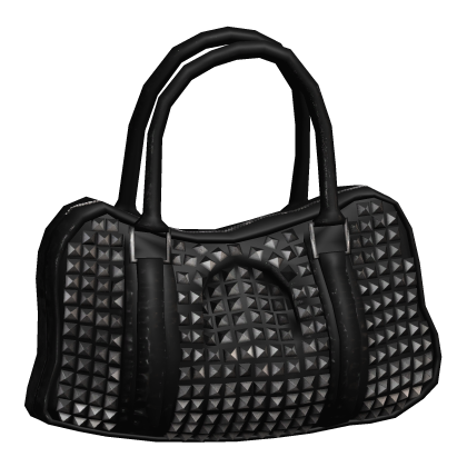 Black Studded Vintage Duffel Bag