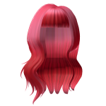 Red Side Part Hair