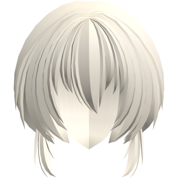 fluffy moe anime short side hair blonde