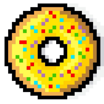 Yellow donut pixel art Roblox decal