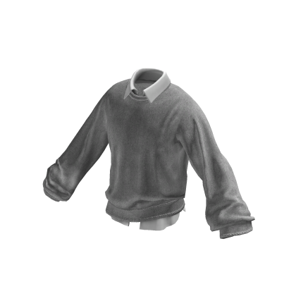 💗SWEATSHIRT LAYERED SHIRT_LIGHT GREY