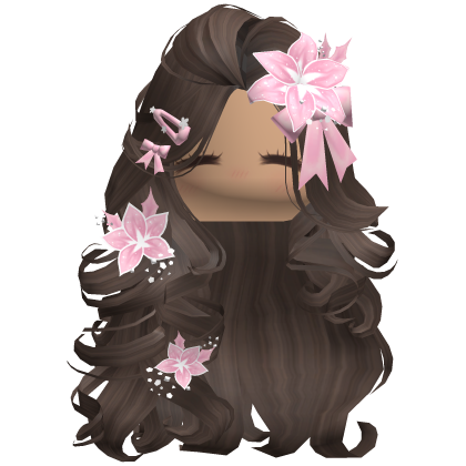 ♡ Christmas Blowout w/ Flowers (Brown)