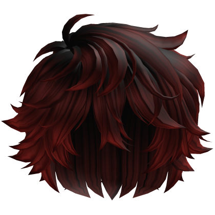 Fluffy Messy Haircut [Black to Red]