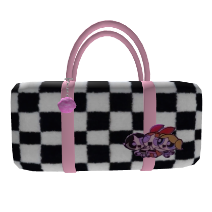 Pink Powerpuff Girls Fuzzy Duffle Travel Bag thumbnail
