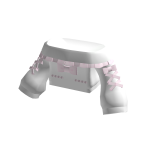 ♡ FREE : White n Pink Off Shoulder Ruffle Sweater