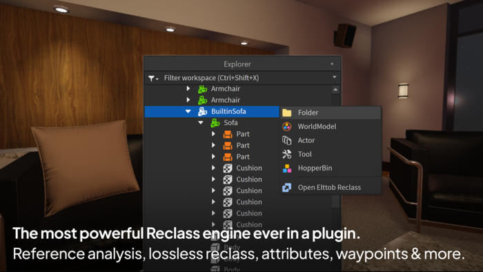 Elttob Reclass — flow between instance types. preview 2