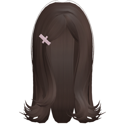 brown cute girly shoujo long hair Roblox item