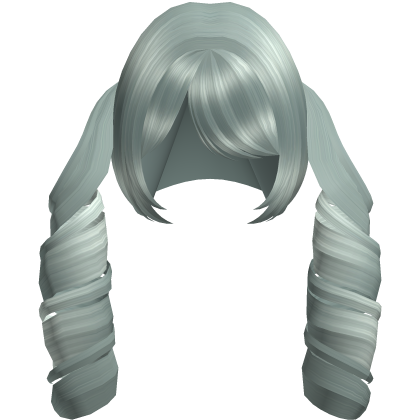 Long Twin Braids with Curtain Bangs (Teal) Roblox item
