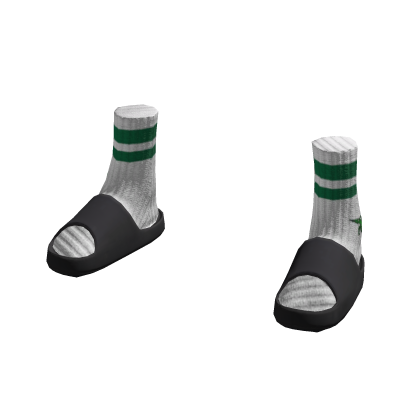Slippers w/socks (Green)