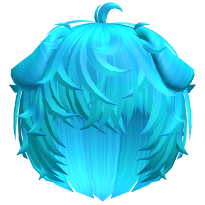 🦴 cute neon blue puppy boy messy kawaii wavy hair