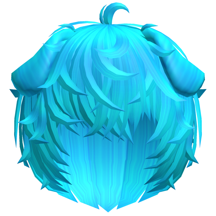 🦴 cute neon blue puppy boy messy kawaii wavy hair