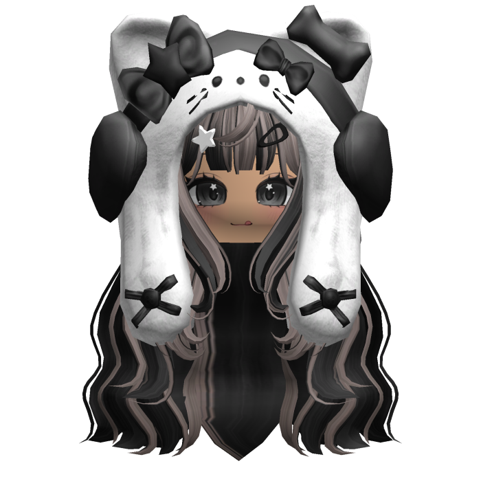 Black&Ash Cute Cozy Kitty Hood Hair