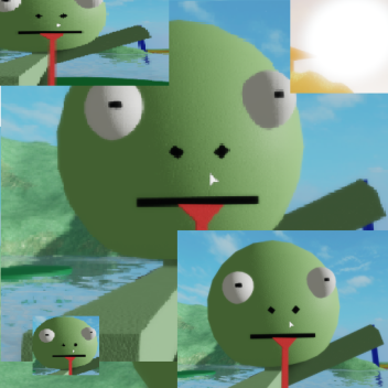 sun gaze with a frog