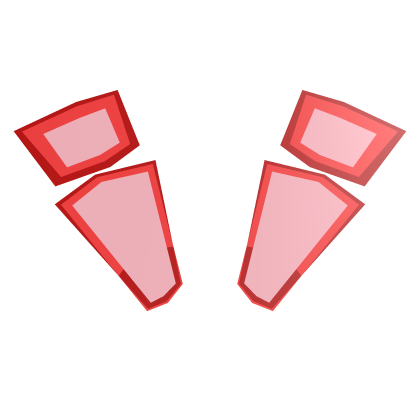 Red digital blocky butterfly antennae