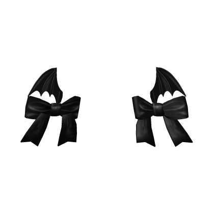 ,, 🖤. vampire bat wing hairclips with bows
