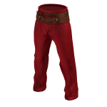Ralph Lauren Red Belted Linen Twill Tapered Pant
