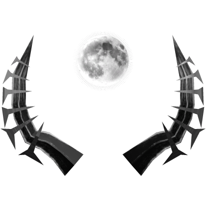 [⏳ ANIMATED] Lunar Eclipse White Moon Horns Roblox item