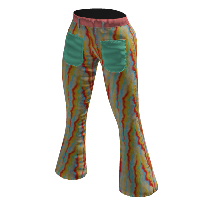 Rainbow Tiger Print Flare